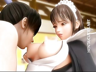 Busty 3D hentai maid squirts milk