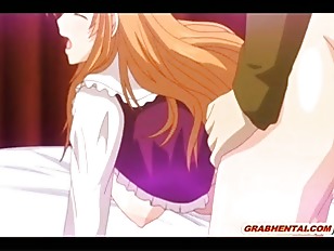 Busty hentai coed hot doggystyle fucking