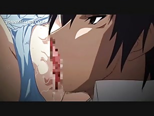 Busty hentai girl getting big tits squeezed in close-up