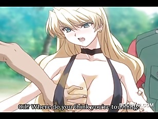 Busty hentai slave gets sexually abused in group