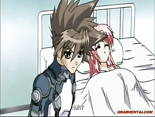 Busty hentai sucking big cock and wet pussy fucking