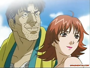 Busty Japanese hentai poking and creampie