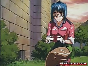 Chained hentai oralsex and facial cumshot