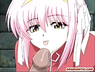Cute hentai Princess sucking a stiff dick in the dungeon