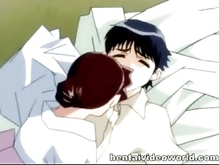 Hentai wife pleasing guy with her hairy cunt
