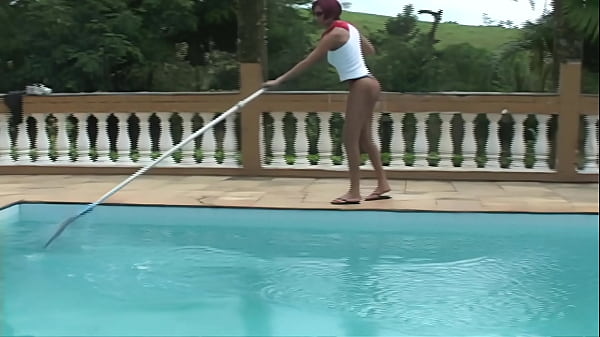 Mom Red Head Shemale Monica Has Her Ass Fucked By The Pool And Swallows