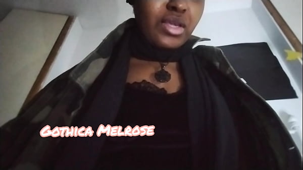 Pretty GOTH GIRL Takes tits out, solo footage of Gothica Melrose Dominatrix
