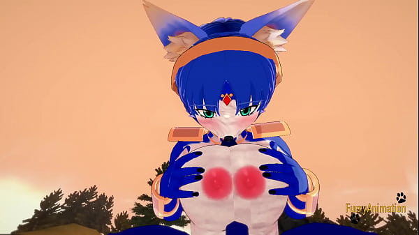 StarFox Pokemon Furry Hentai Yiff 3D – POV Krystal x Lucario Boobjob blowjob and fucked