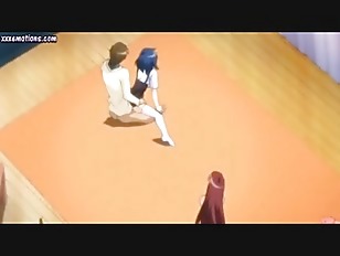 Two hentai babes sharing long penis