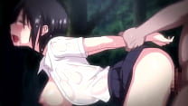 Nure Suke Raw hentai porn Big tits teen fucking outside