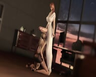 3d animation futanari threesome sex in office – The training for her holes was a success. Futa on female.