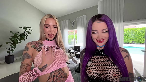 Tattooed Babes Cassidy Luxe and Valerica Steele in Hot Threesome with Anal Full Nelson with JMac